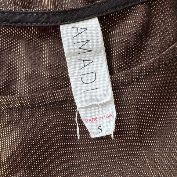 ANTHROPOLOGIE • Amadi Merry Metallic Blouse in Bronze - Picture 9 of 12